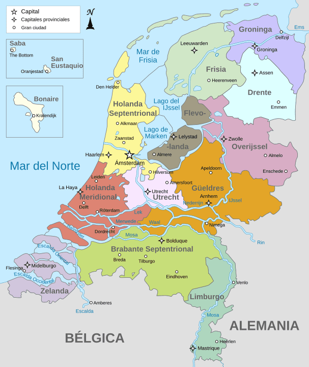 Alphathon (original English SVG); Wikibelgiaan (translation) - Trabajo propio. Translated from File:Map provinces Netherlands-nl.svg.